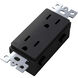 Outlet 125 Black Module, Duplex