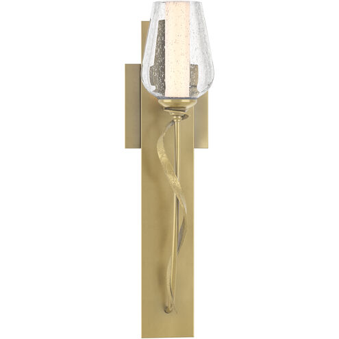 Flora 1 Light 4.8 inch Modern Brass Sconce Wall Light in Seeded with Opal
