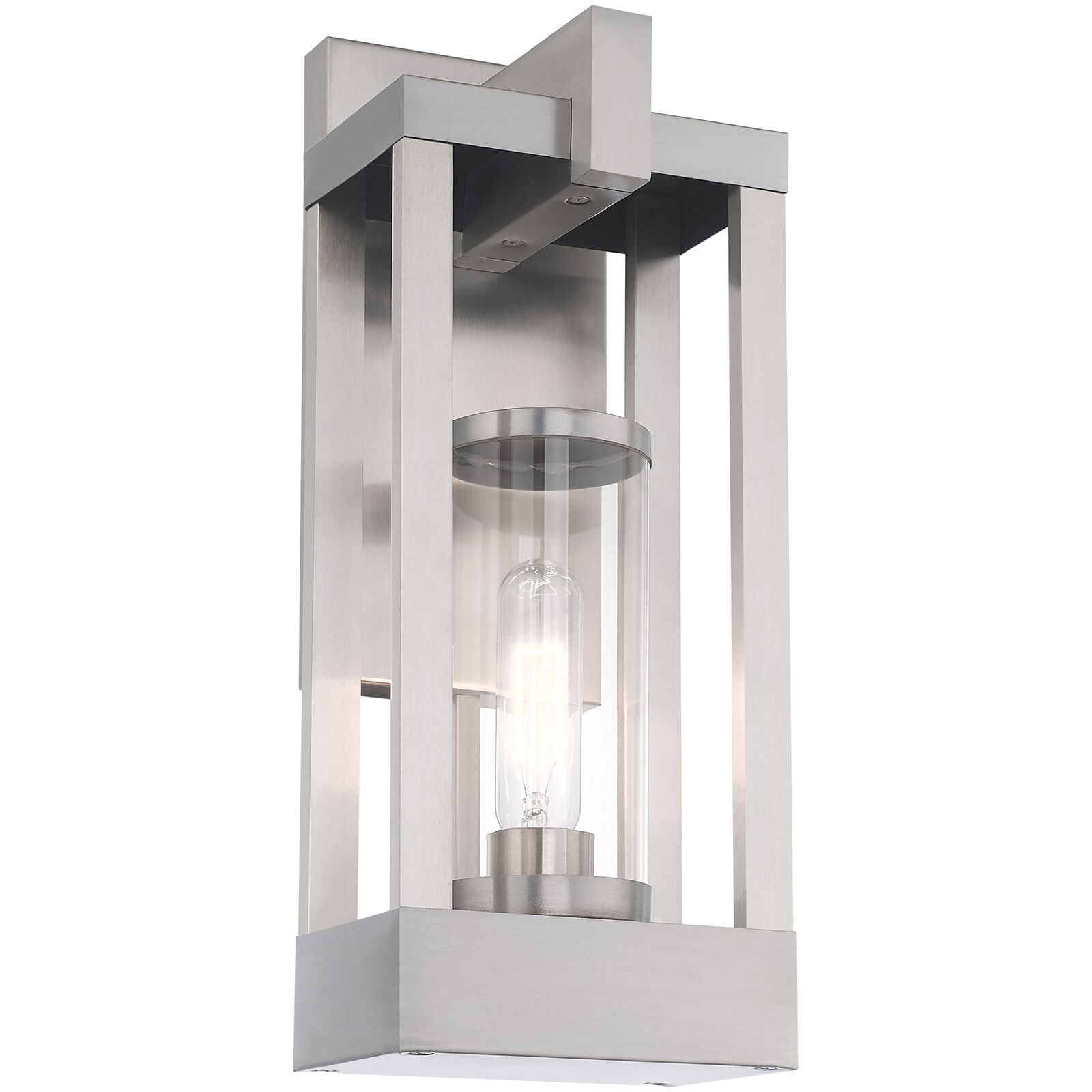 Delancey 1 Light 16 inch Brushed Nickel Outdoor Wall Lantern