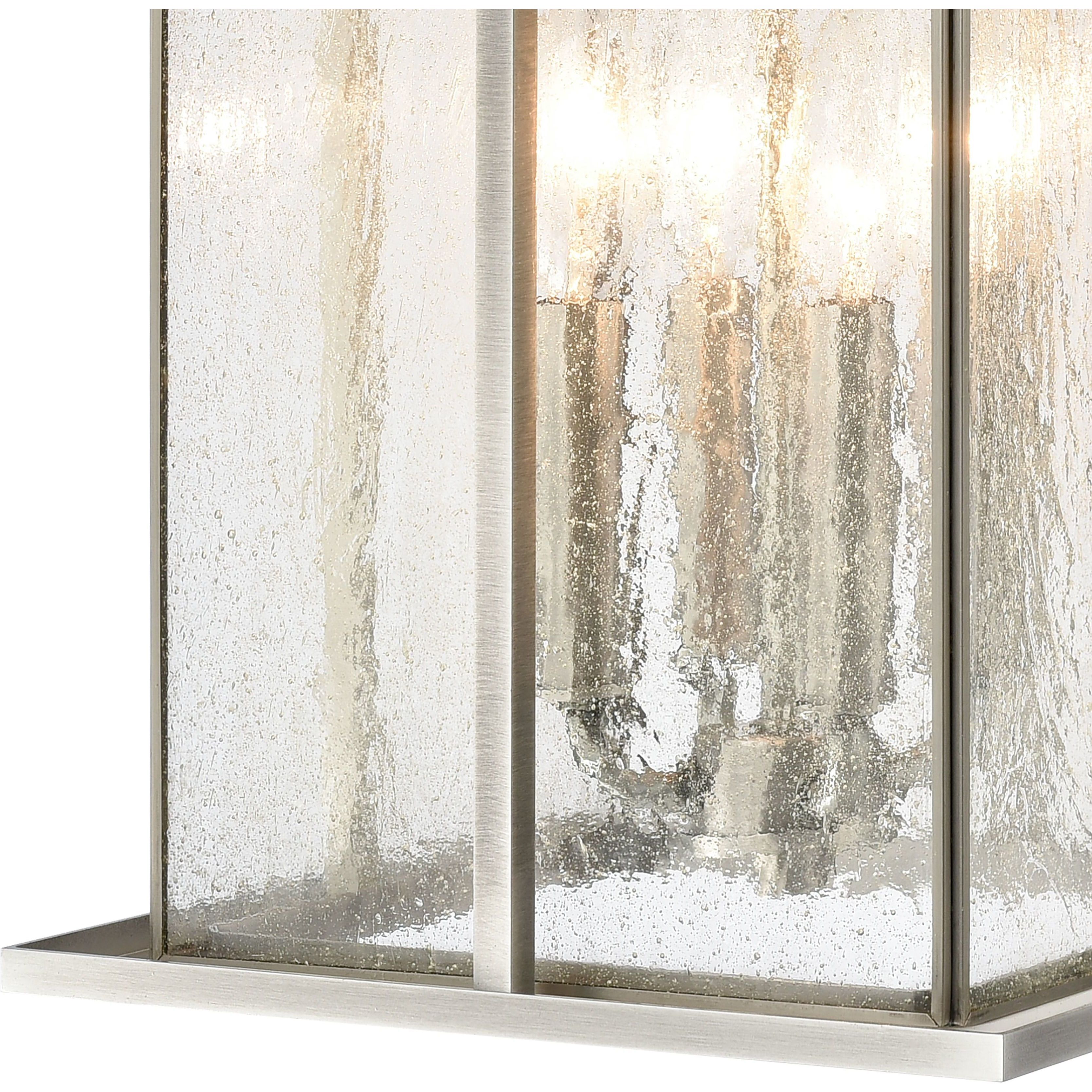 Oak Park 4 Light 20 inch Antique Brushed Aluminum Outdoor Wall Sconce