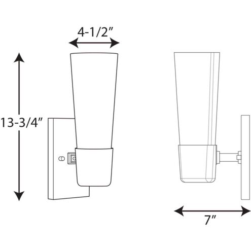 Zura 1 Light 5 inch Polished Chrome Bath Vanity Wall Light, Design Series