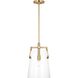 Drew & Jonathan Crofton 1 Light 10.25 inch Satin Brass Pendant Ceiling Light, Medium