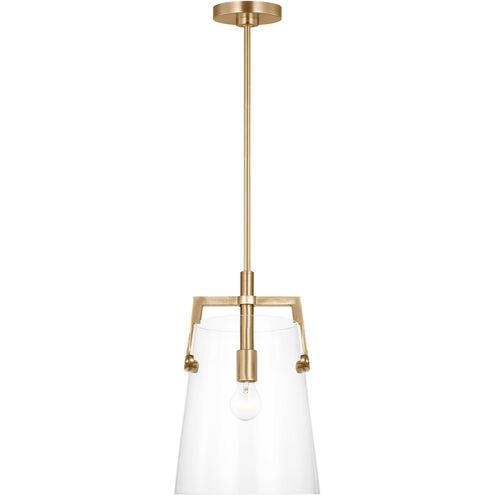 Drew & Jonathan Crofton 1 Light 10.25 inch Satin Brass Pendant Ceiling Light, Medium
