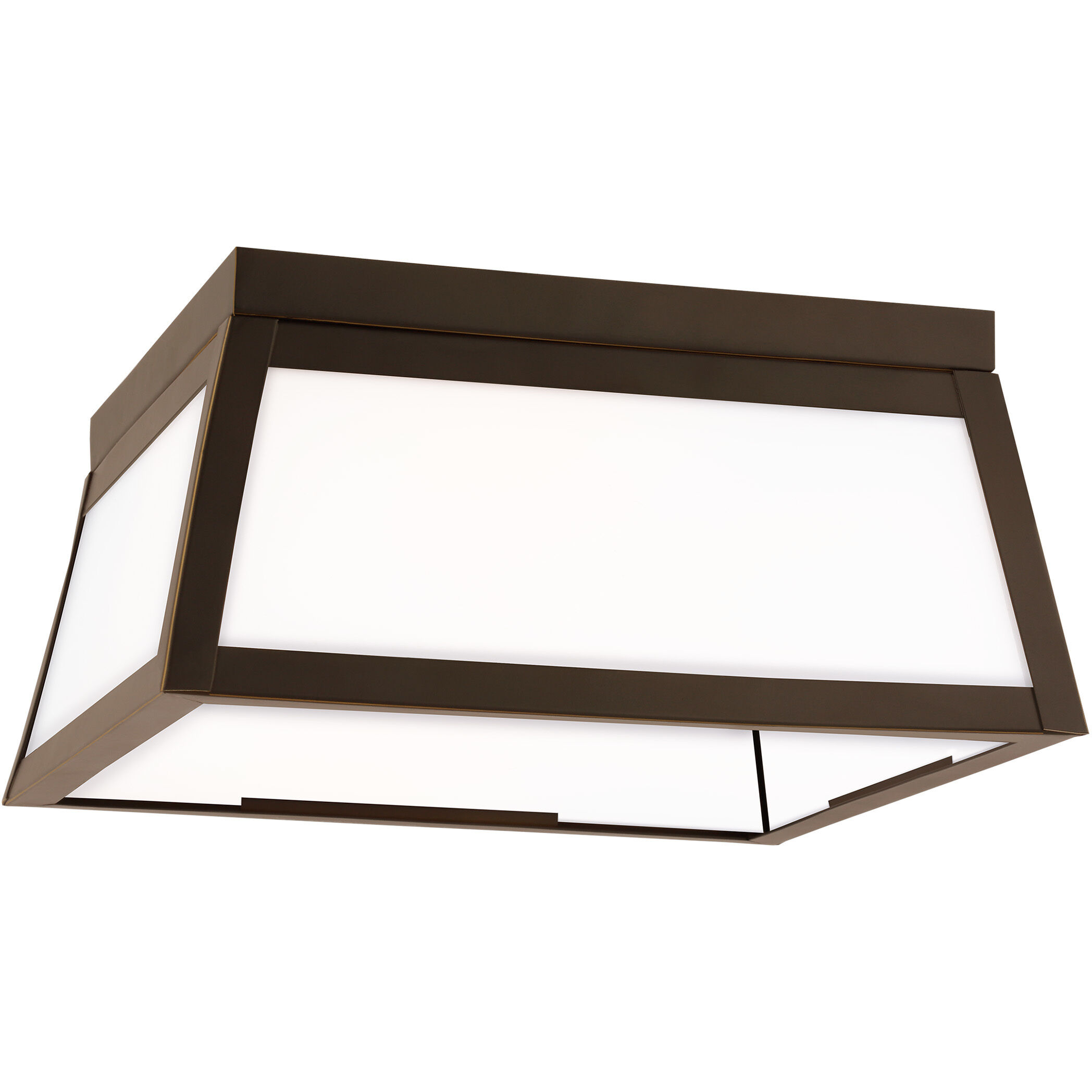 Founders 2 Light 11.5 inch Antique Bronze Outdoor Flush Mount