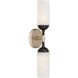 Emmett 2 Light 5 inch Dark Vintage Silver and Bronze Wall Sconce Wall Light