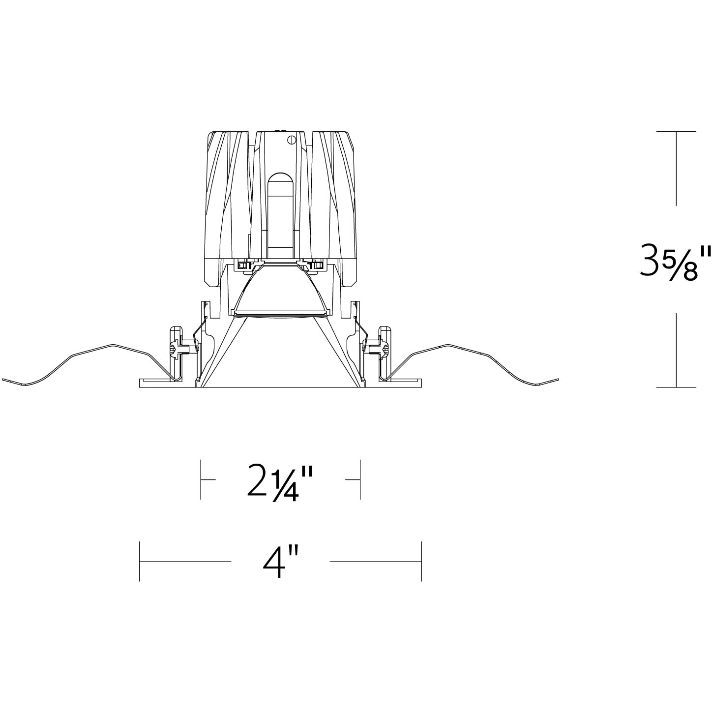 FQ Integrated LED Dark Bronze Recessed Trim in 1800-3000K, 2" LED