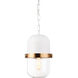 Tillie 1 Light 7.13 inch White Pendant Ceiling Light in White and Clear