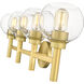 Sutton 4 Light 31.5 inch Brushed Gold Vanity Wall Light