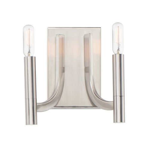 Lyndon 2 Light 9 inch Satin Nickel Wall Sconce Wall Light