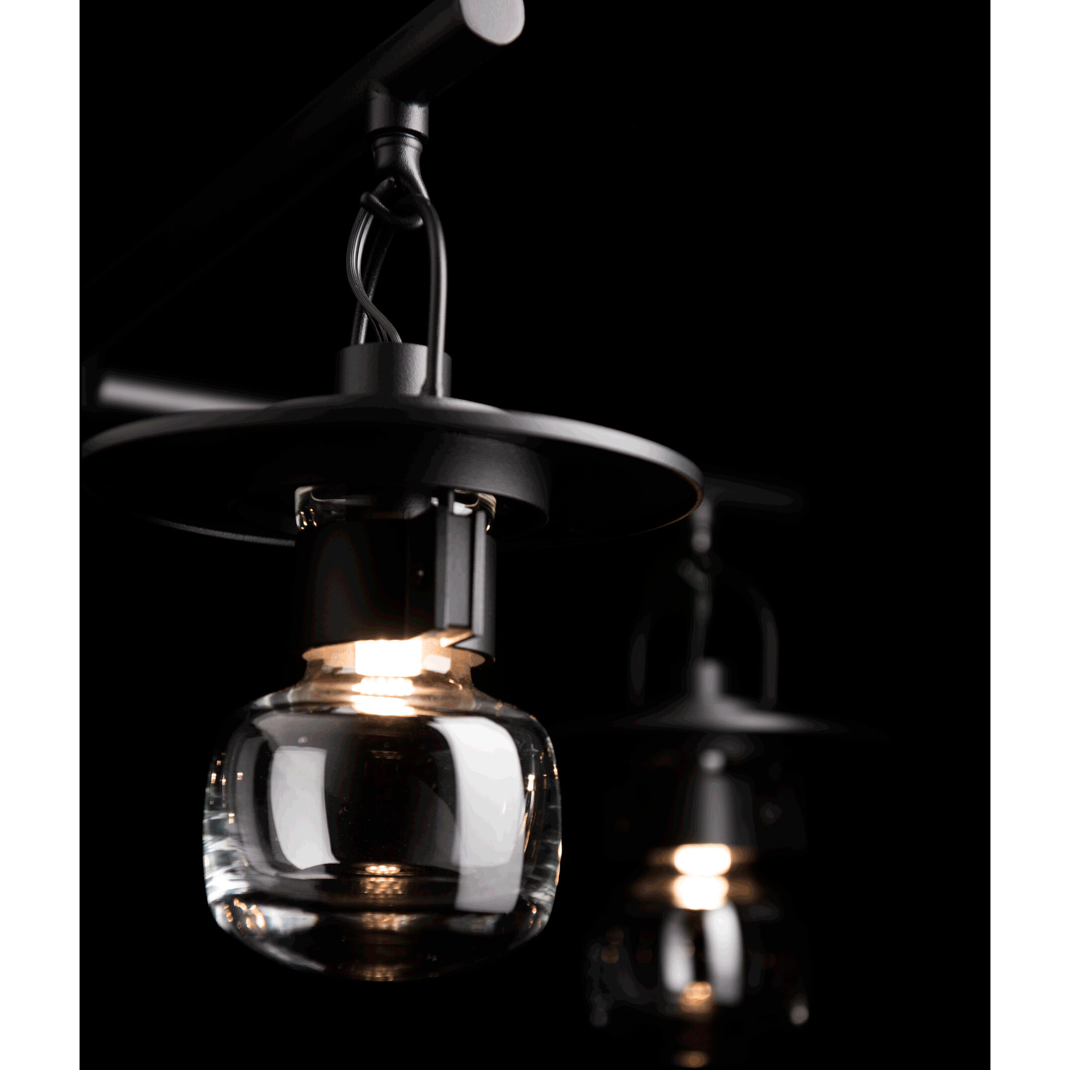 Mason 4 Light 33.9 inch Coastal Black Outdoor Pendant