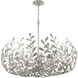 Broche 12 Light 42 inch Antique Silver Chandelier Ceiling Light