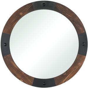 Stilton 35.5 X 35.5 inch Brown with Antique Black Wall Mirror