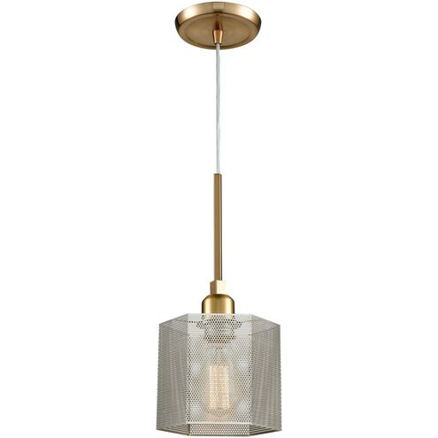 Compartir 1 Light 6 inch Satin Brass Mini Pendant Ceiling Light