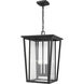 Seoul 3 Light 14 inch Black Outdoor Chain Mount Ceiling Fixture