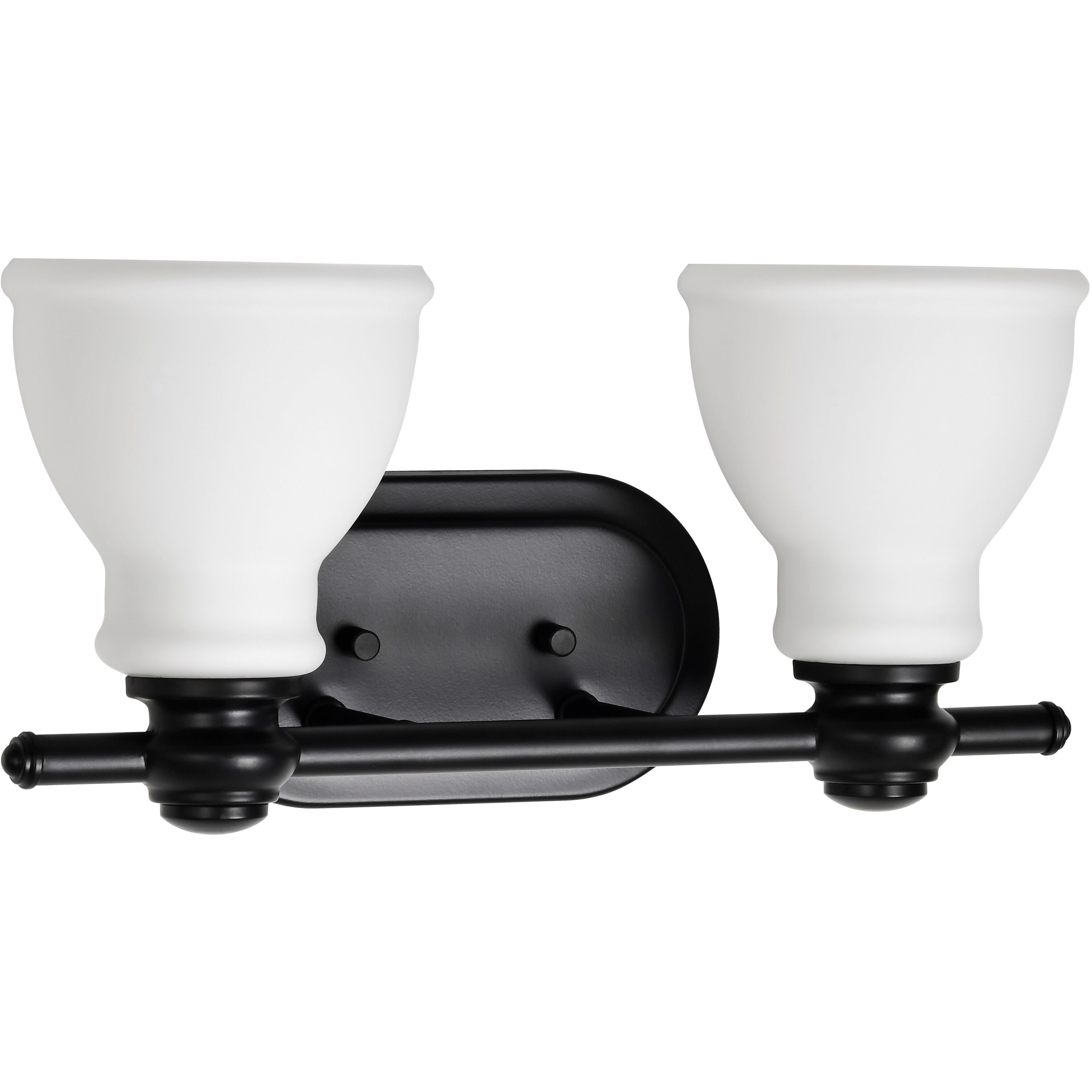 Russel 2 Light 14.75 inch Matte Black Vanity Light Wall Light