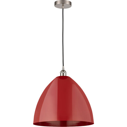 Edison Plymouth Dome LED 16 inch Satin Gold Mini Pendant Ceiling Light