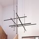 Labyrinth LED 61 inch Satin Black Chandelier Ceiling Light