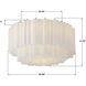 Addis 7 Light 22.25 inch Polished Chrome Flush Mount Ceiling Light in Tronchi Glass White