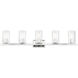 Clarion 5 Light 42 inch Polished Chrome Vanity Sconce Wall Light