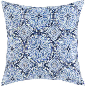 Pippa 20 X 20 inch White/Bright Blue/Navy/Dark Blue Pillow Cover