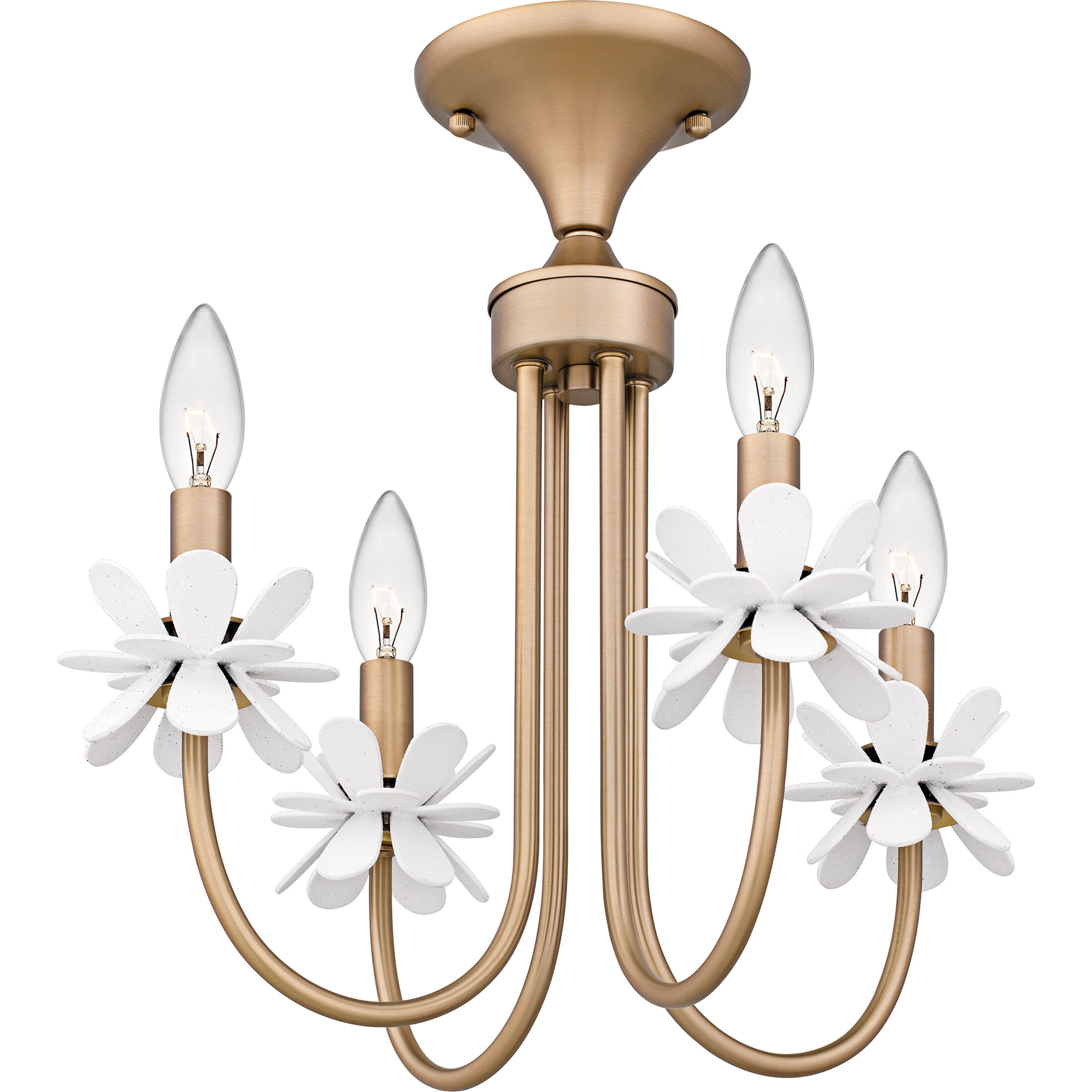 Remy 4 Light 16 inch Bronze Gold Semi-Flush Mount Ceiling Light, Large