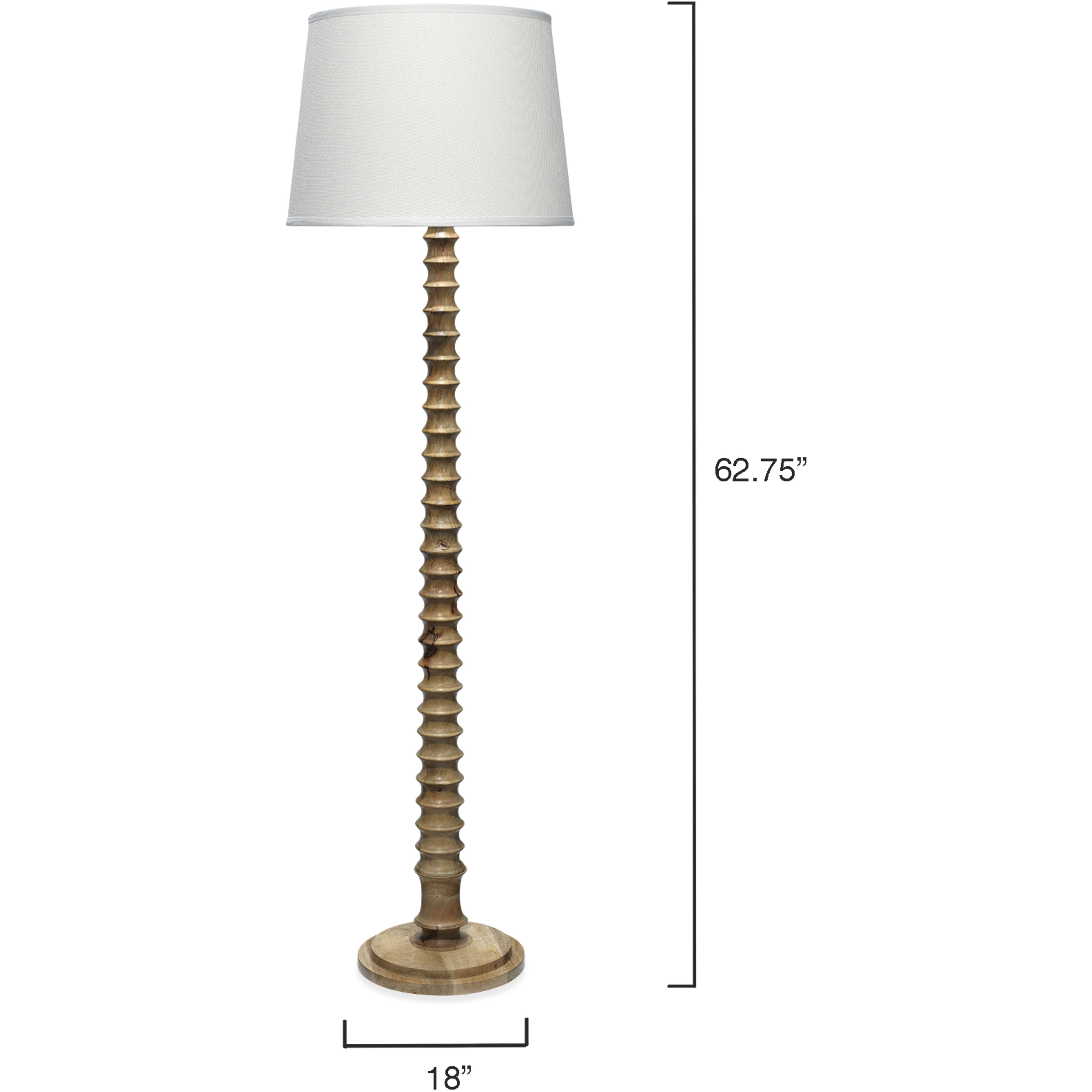 Revolution 63 inch 150.00 watt Bleached Wood Floor Lamp Portable Light