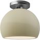 Radiance 1 Light 7 inch Vanilla Gloss and Brushed Nickel Semi Flush Ceiling Light