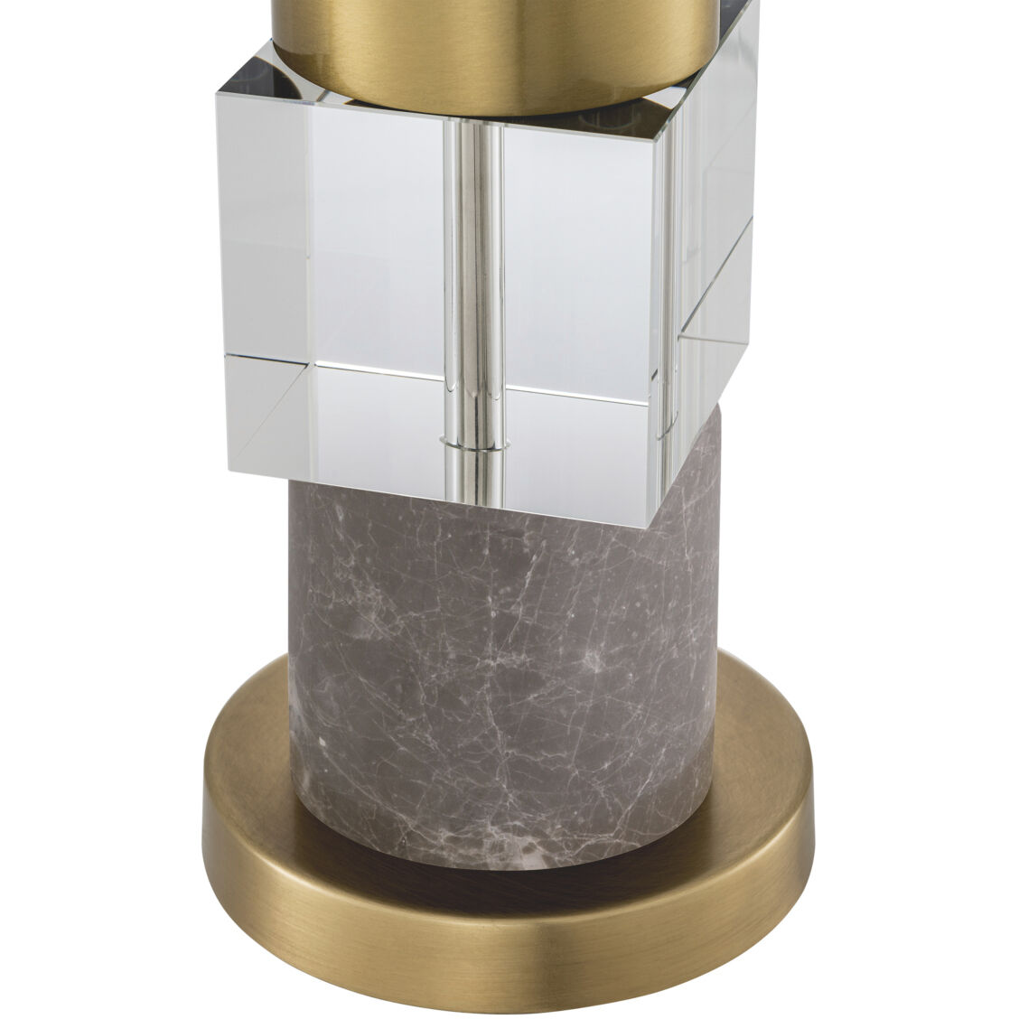 Cullingham 34.25 inch 40 watt Antique Brass Table Lamp Portable Light in Grey Marble with Antique Brass