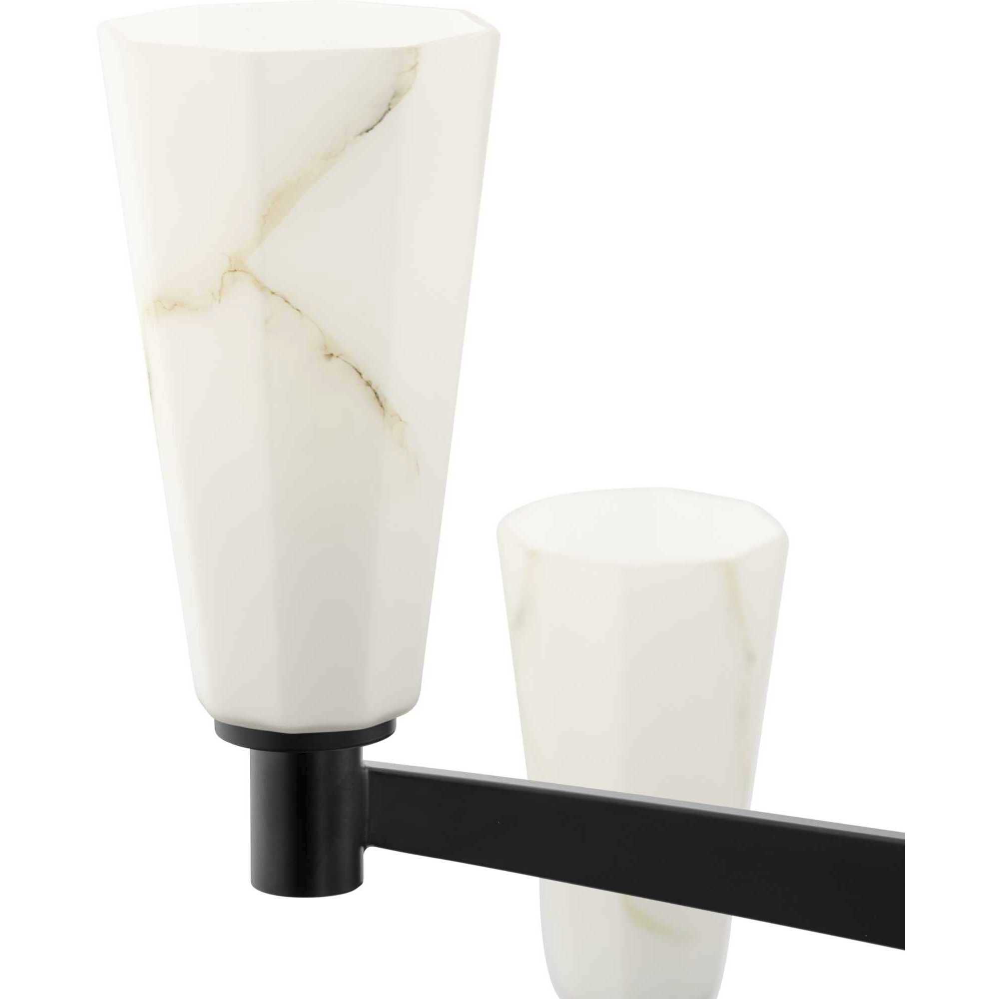 Tosca 10 Light 50 inch Matte Black Linear Chandelier Ceiling Light, Design Series