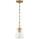 Voss 1 Light 5.75 inch Luxe Gold Mini Pendant Ceiling Light