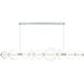 Atomo Linear Chandelier Ceiling Light in Chrome, Clear