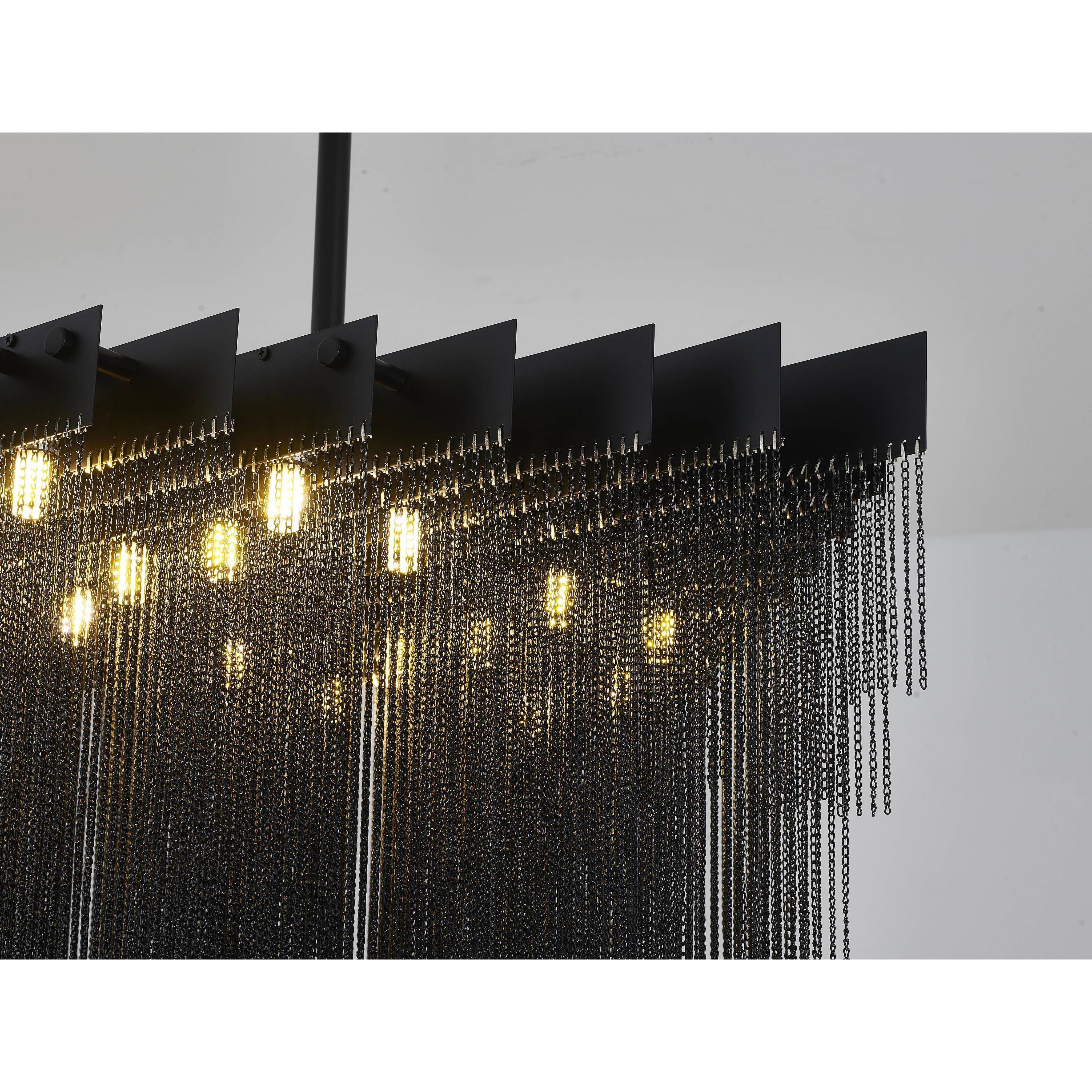 IMG Series 16 Light 23.6 inch Satin Black Chandelier Ceiling Light