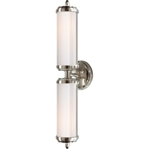 Thomas O'Brien Merchant 2 Light 3.75 inch Chrome Double Bath Light Wall Light