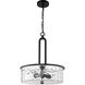 Collins 3 Light 18 inch Flat Black Pendant Ceiling Light
