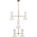 Phix LED 22.5 inch Champagne Bronze with White Foyer Chandelier Ceiling Light