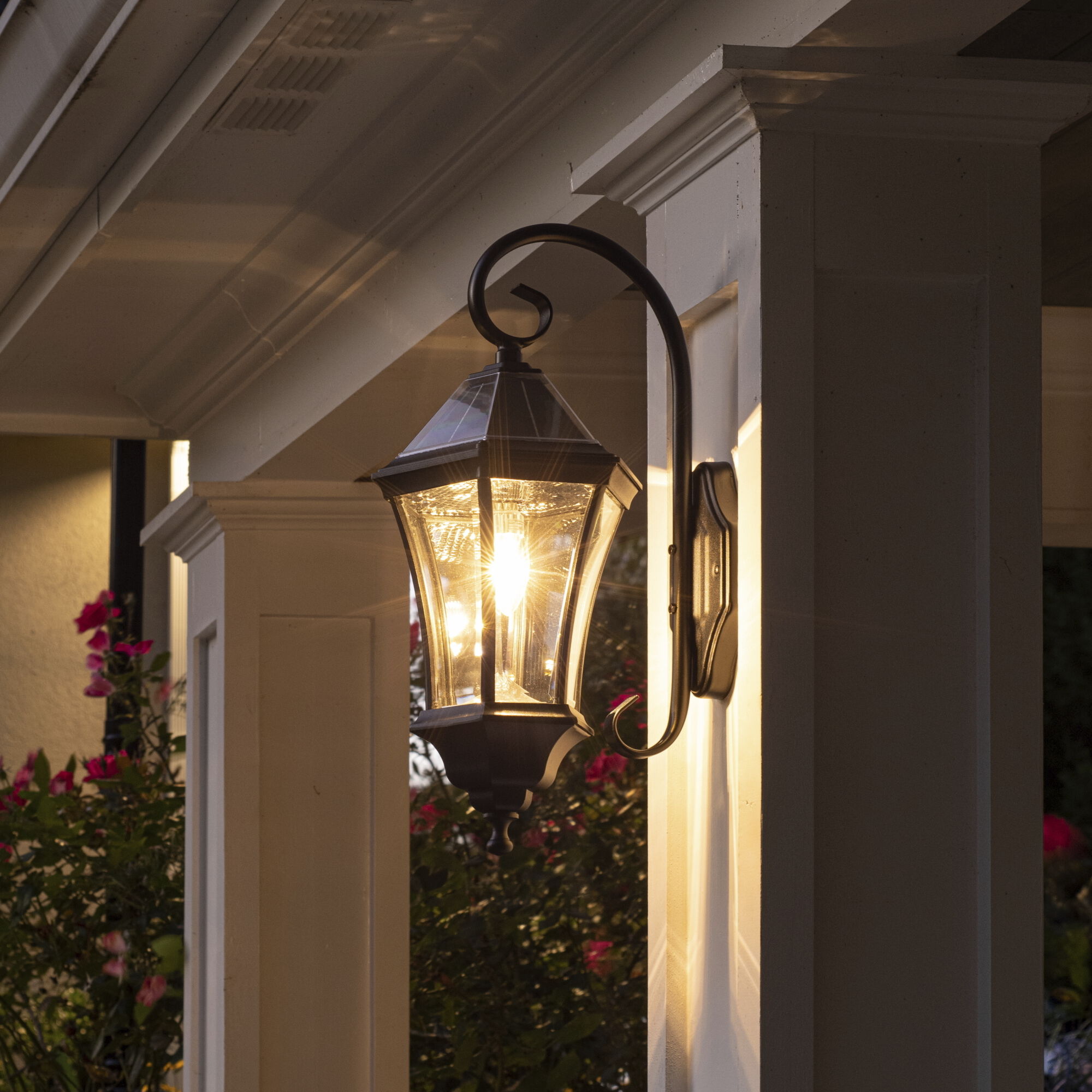 Solar wall lights black best sale