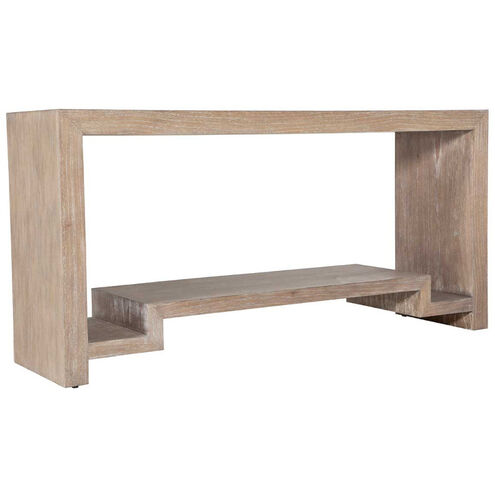 Emerson 68 X 18 inch Cerused Plateau Brown Console Table