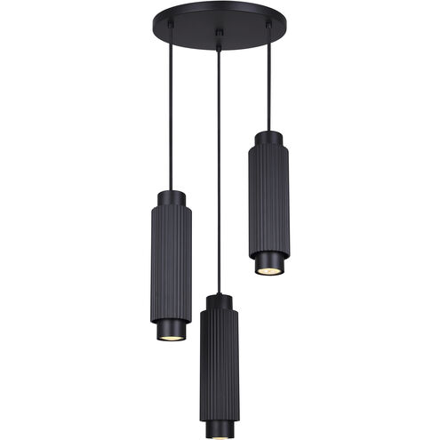 Cohen 3 Light 13 inch Black Pendant Ceiling Light