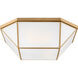 Suzanne Kasler Morrison 4 Light 20 inch Satin Brass Flush Mount Ceiling Light