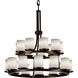 Fusion 21 Light 33 inch Dark Bronze Chandelier Ceiling Light in Weave, Incandescent