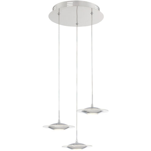 Fruma LED 12 inch Chrome Pendant Ceiling Light