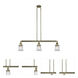 Franklin Restoration Small Canton LED 38.5 inch Antique Brass Island Light Ceiling Light in Clear Glass, Franklin Restoration