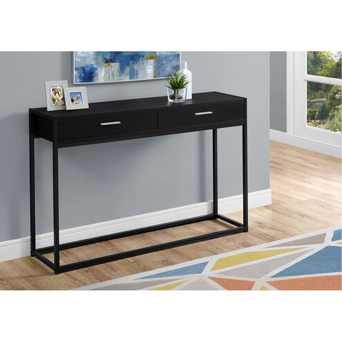 Halfmoon 48 X 12 inch Black Accent Table or Console Table
