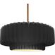 Radiance LED 16.25 inch Gloss Black and Polished Brass Pendant Ceiling Light