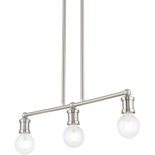 Lansdale 3 Light 24 inch Brushed Nickel Linear Chandelier Ceiling Light