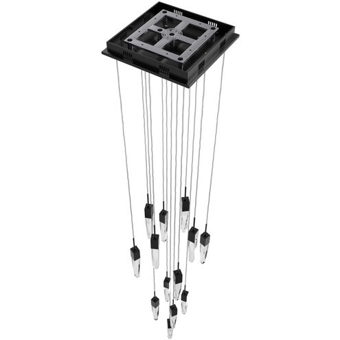 Aspen LED 20 inch Dark Bronze Multi Port Pendant Ceiling Light in Clear