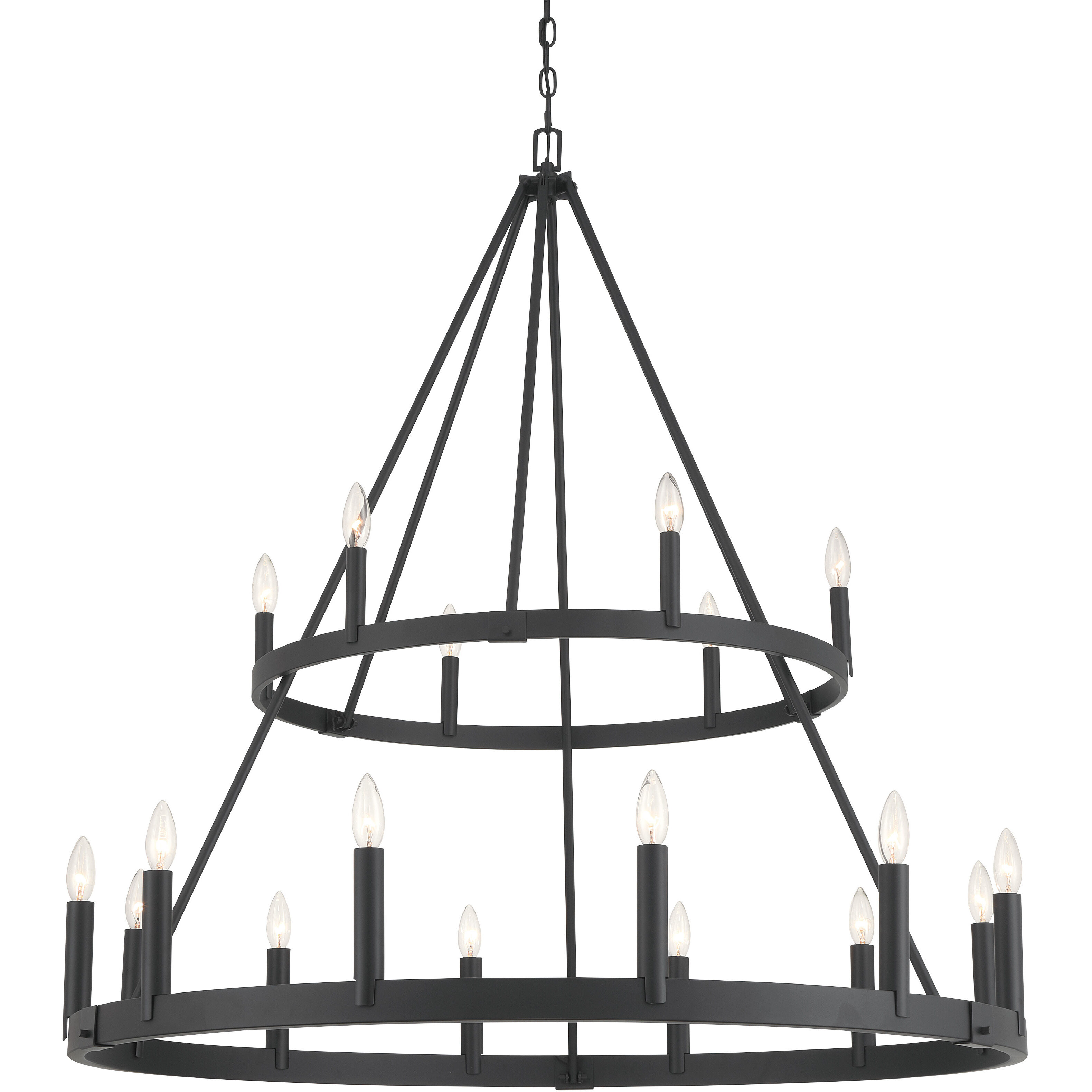 Dutton 18 Light 42.75 inch Coal Chandelier Ceiling Light