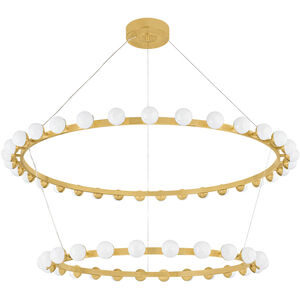 Linus LED 61 inch Vintage Brass Chandelier Ceiling Light