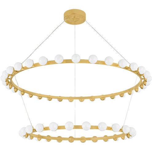 Linus LED 61 inch Vintage Brass Chandelier Ceiling Light