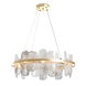 Vitre LED 38 inch Modern Brass Pendant Ceiling Light, Circular